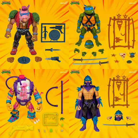 Super7 TMNT Teenage Mutant Ninja Turtles Ultimates 7" Figures Wave 2 Set