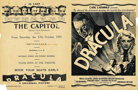 DRACULA Movie Poster RARE Horror Vampires Universal Monsters