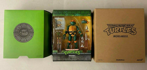 Super7 TMNT Teenage Mutant Ninja Turtles Ultimates Michelangelo 7" Figure MIB