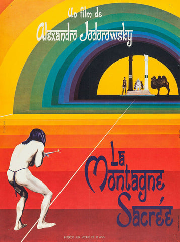 THE HOLY MOUNTAIN Movie Poster RARE European Version Alejandro Jodorowsky