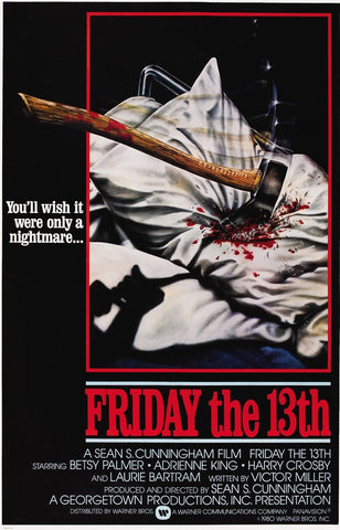 FRIDAY THE 13TH Movie Poster Horror Jason Voorhees