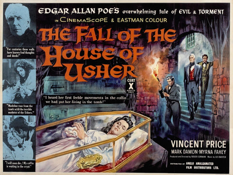 THE FALL OF THE HOUSE OF USHER Movie Poster 1960