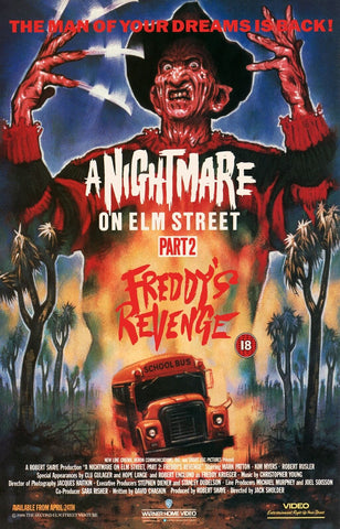 A Nightmare on Elm Street 2: Freddy's Revenge 1985 Slasher Horror Movie POSTER