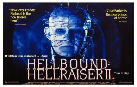 HELLBOUND: HELLRAISER II 2 Movie Poster Horror Pinhead CenobiteÂ†