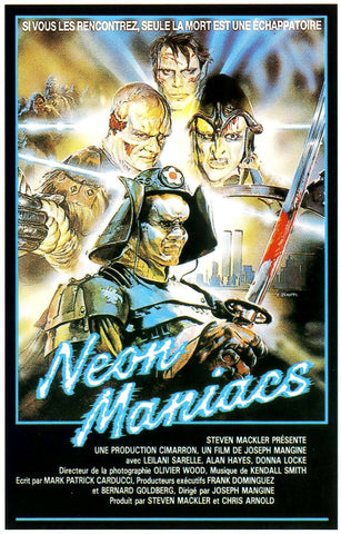 Neon Maniacs Movie POSTER (1986) Slasher