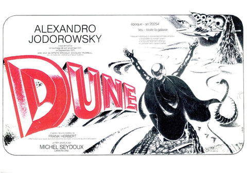 JODOROWSKY's DUNE Movie Poster Rare Promo Art