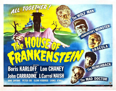 HOUSE OF FRANKENSTEIN Movie Poster 1944 Monster Movie