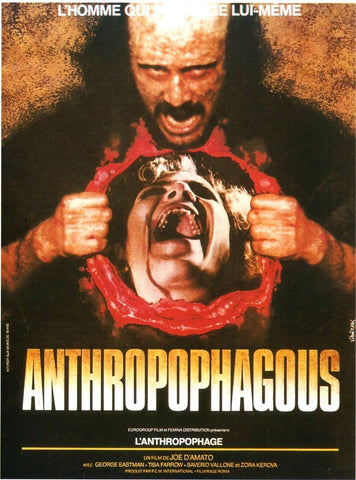 ANTHROPOPHAGUS Movie Poster 1980 Horror Gore