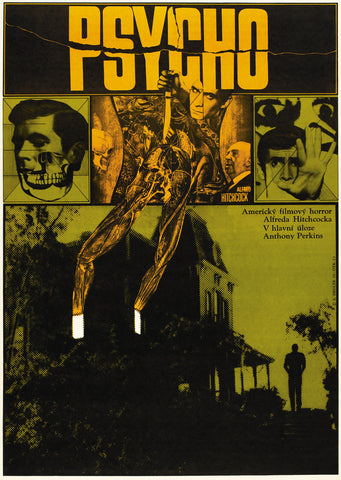 PSYCHO Movie Poster 1960 Horror RARE Print