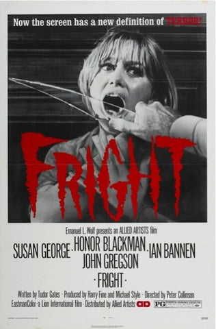 FRIGHT Movie Poster Horror Suspense thriller 1971