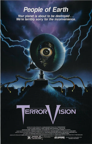 TERROR VISION Movie Poster Horror TERRORVISION VHS Big Box Rare
