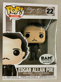 Funko POP! #22 Icons Edgar Allan Poe 2019 BAM Exclusive with Raven MIB