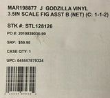 Godzilla 3.5" Vinyl Figure Assortment Box 10 Packs Bandai 2019 Sealed Case