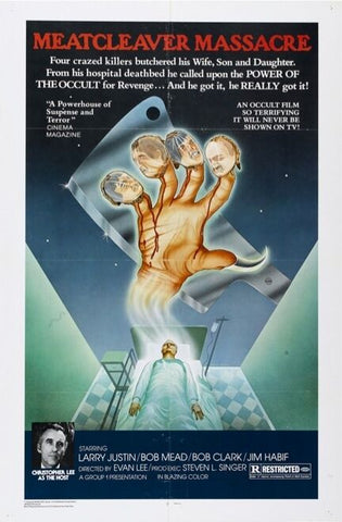 MEATCLEAVER MASSACRE Movie Poster Horror VHS Rare
