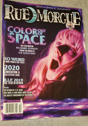 Rue Morgue Magazine issue #192 Color Out Of Space - Horror - NM 9.6+