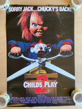 Childs Play 2 Movie Poster 24x36 Sorry Jack Chucky's Back Horror Murder Doll