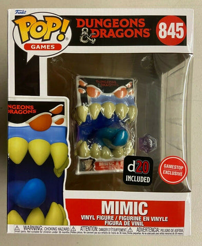 Gamestop Exclusive Funko POP! and Die: Dungeons and Dragons Mimic 6-inch D20