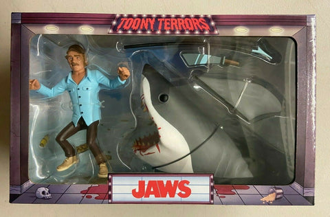 NECA Toony Terrors Jaws Quint vs Bruce the Shark Figure Set IN HAND