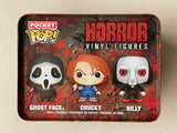 Funko Pocket Pop Horror Movie 3 Pack Ghostface Chucky (Childs Play) Billy (Saw)