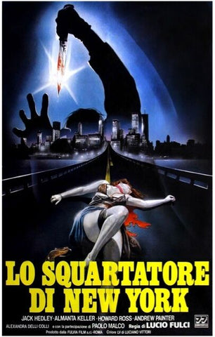 NEW YORK RIPPER Movie Poster Horror Slasher Lucio Fulci Rare