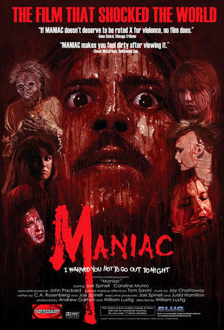 MANIAC Movie Poster 1980 Horror Slasher